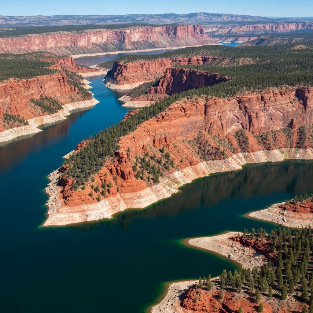 Flaming Gorge aerial view