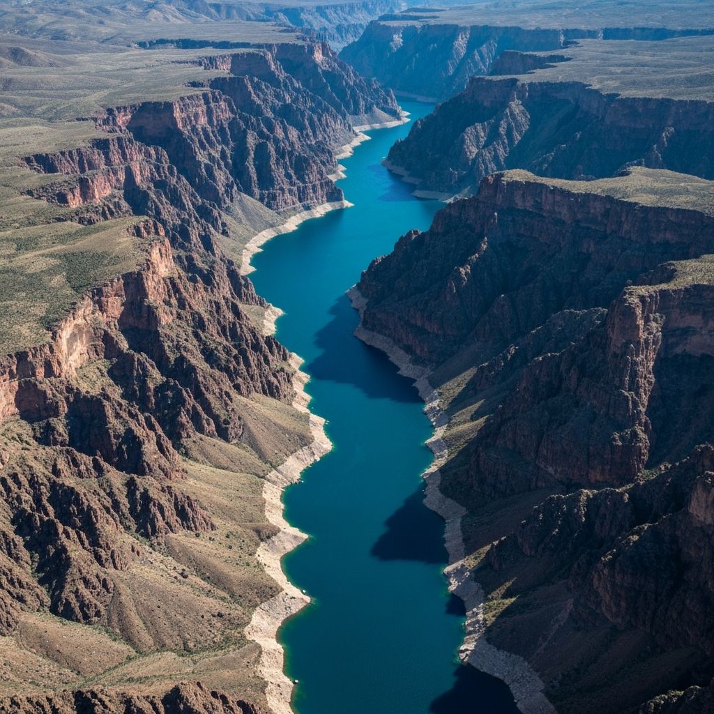 Morrow Point Reservoir aerial view