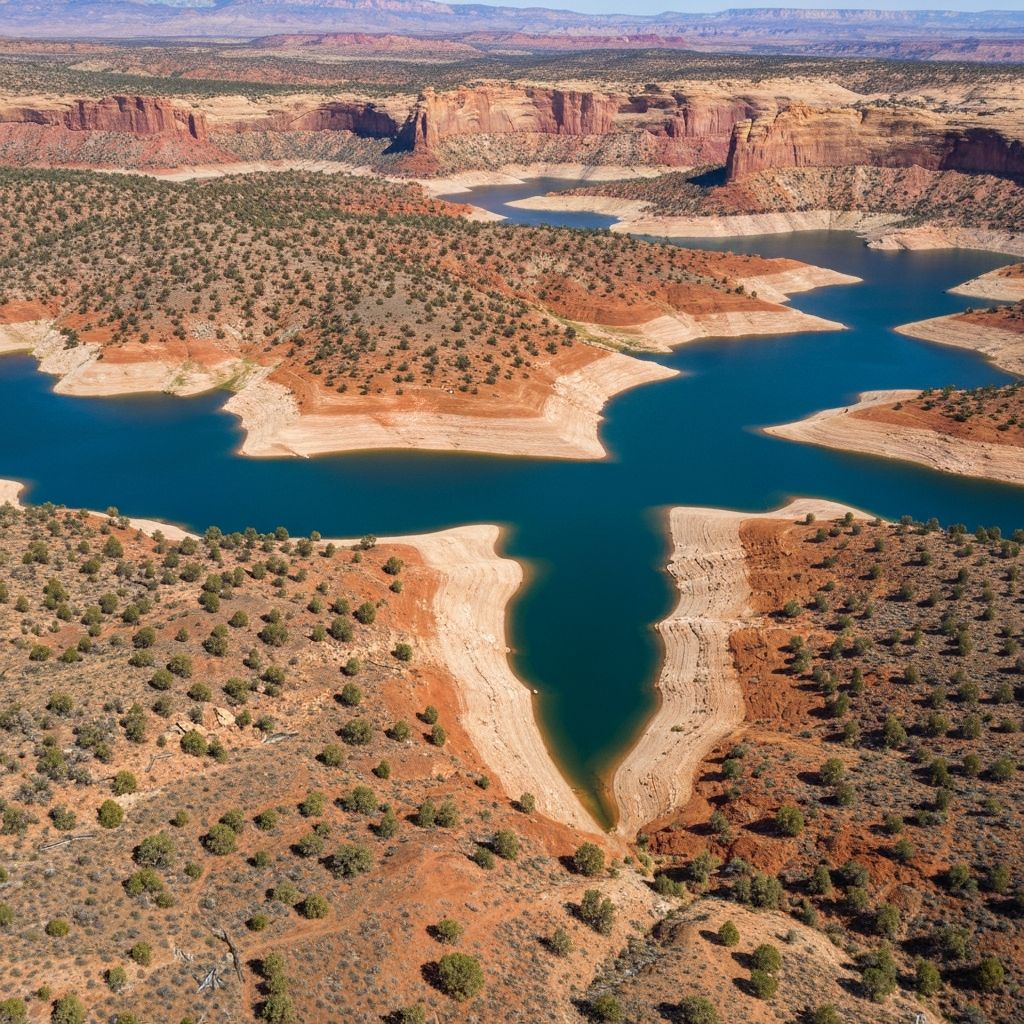 Navajo Reservoir aerial view